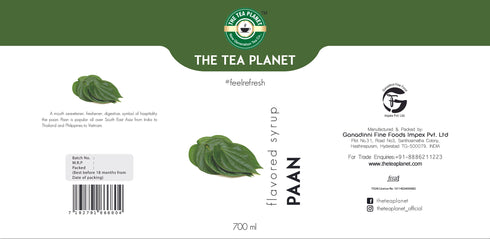 The Tea Planet Paan Syrup 700 ml